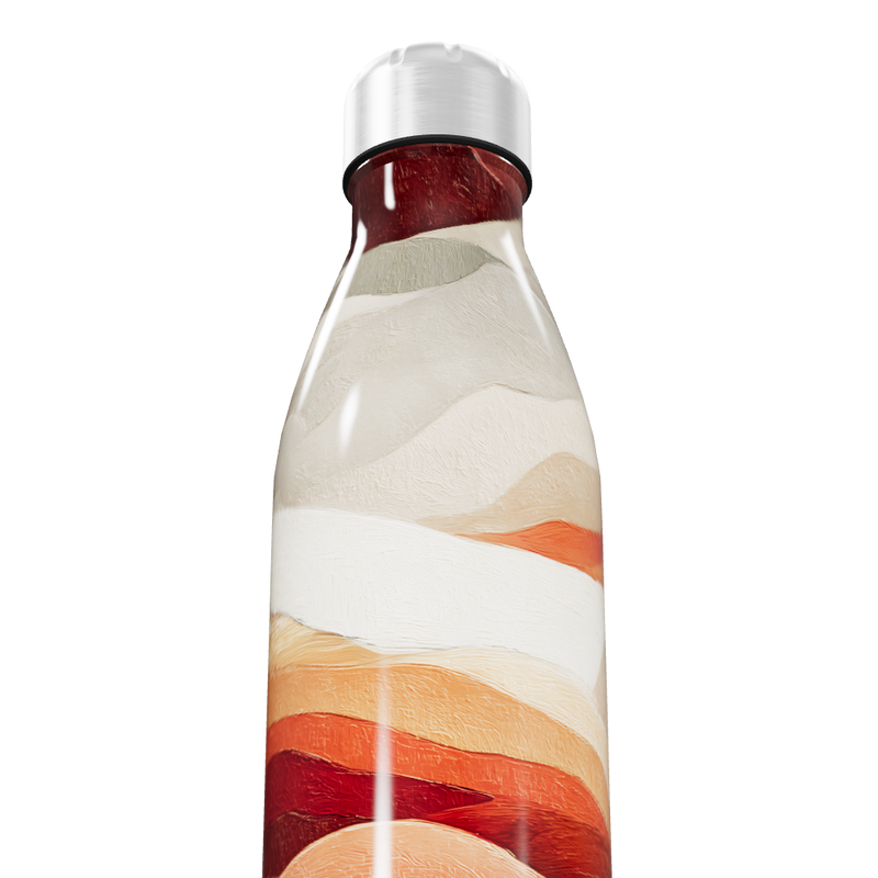 Garrafa Inox - Estampada Ondas Coloridas