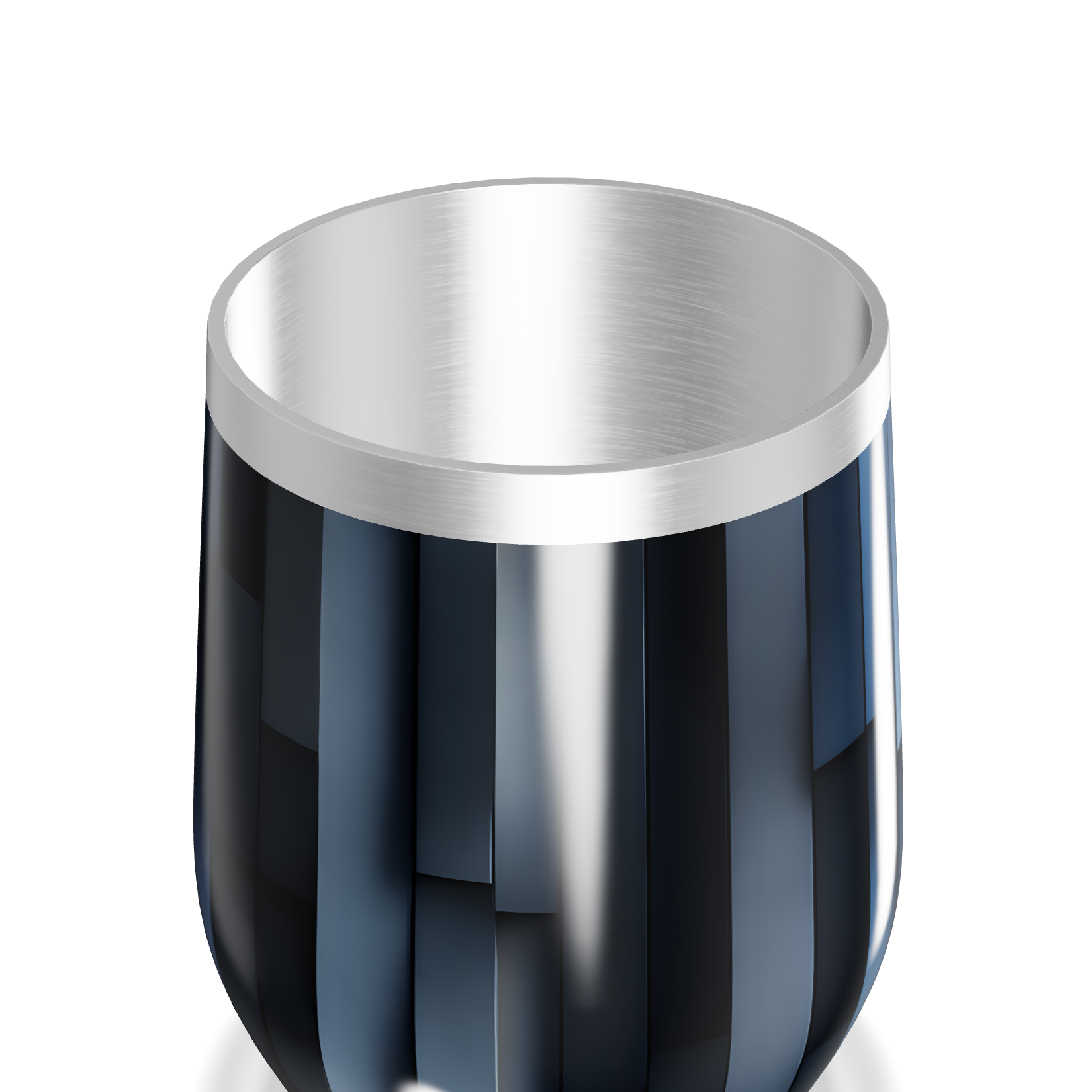 Copo Térmico Slim Azul - Aço Inox Listrado