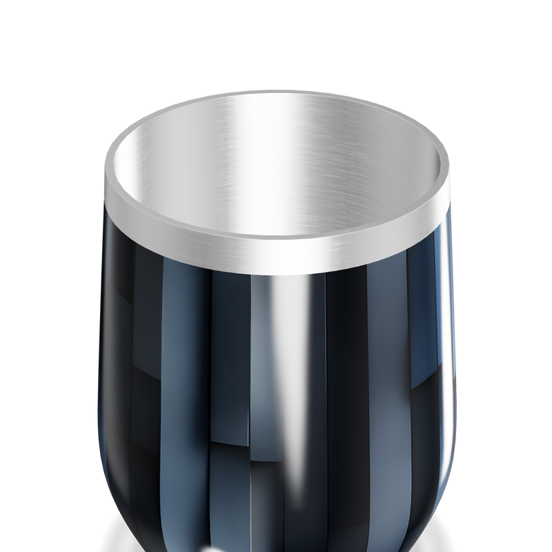 Copo Térmico Slim Azul - Aço Inox Listrado