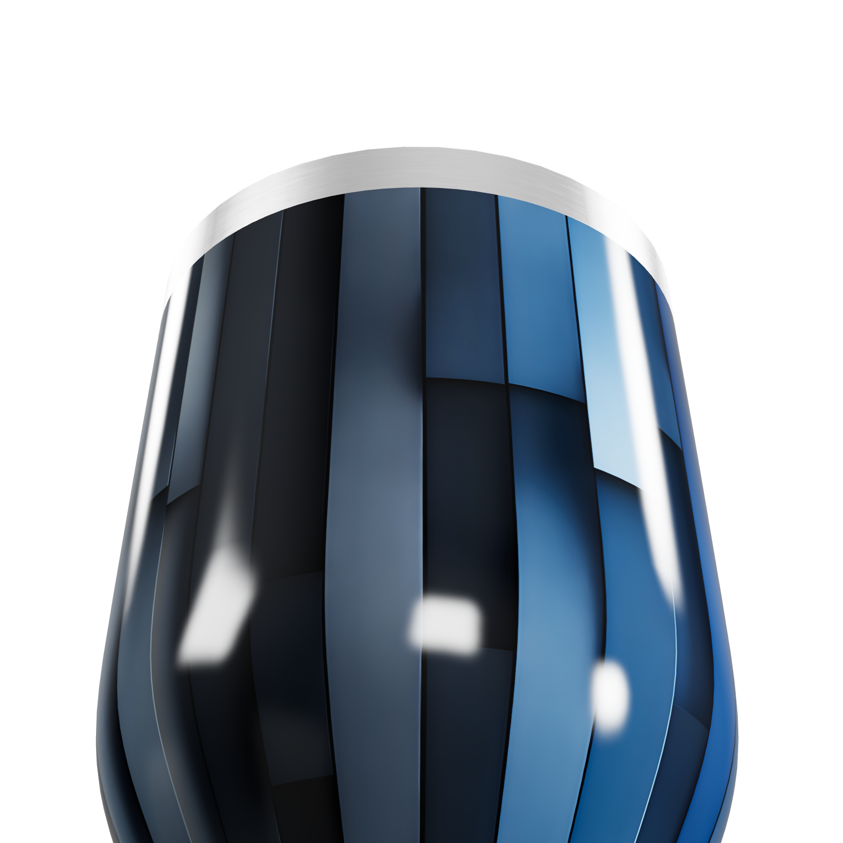 Copo Térmico Slim Azul - Aço Inox Listrado