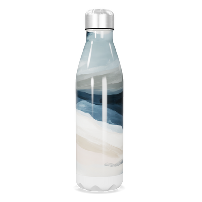 Garrafa Inox - Azul com Estampa Abstrata