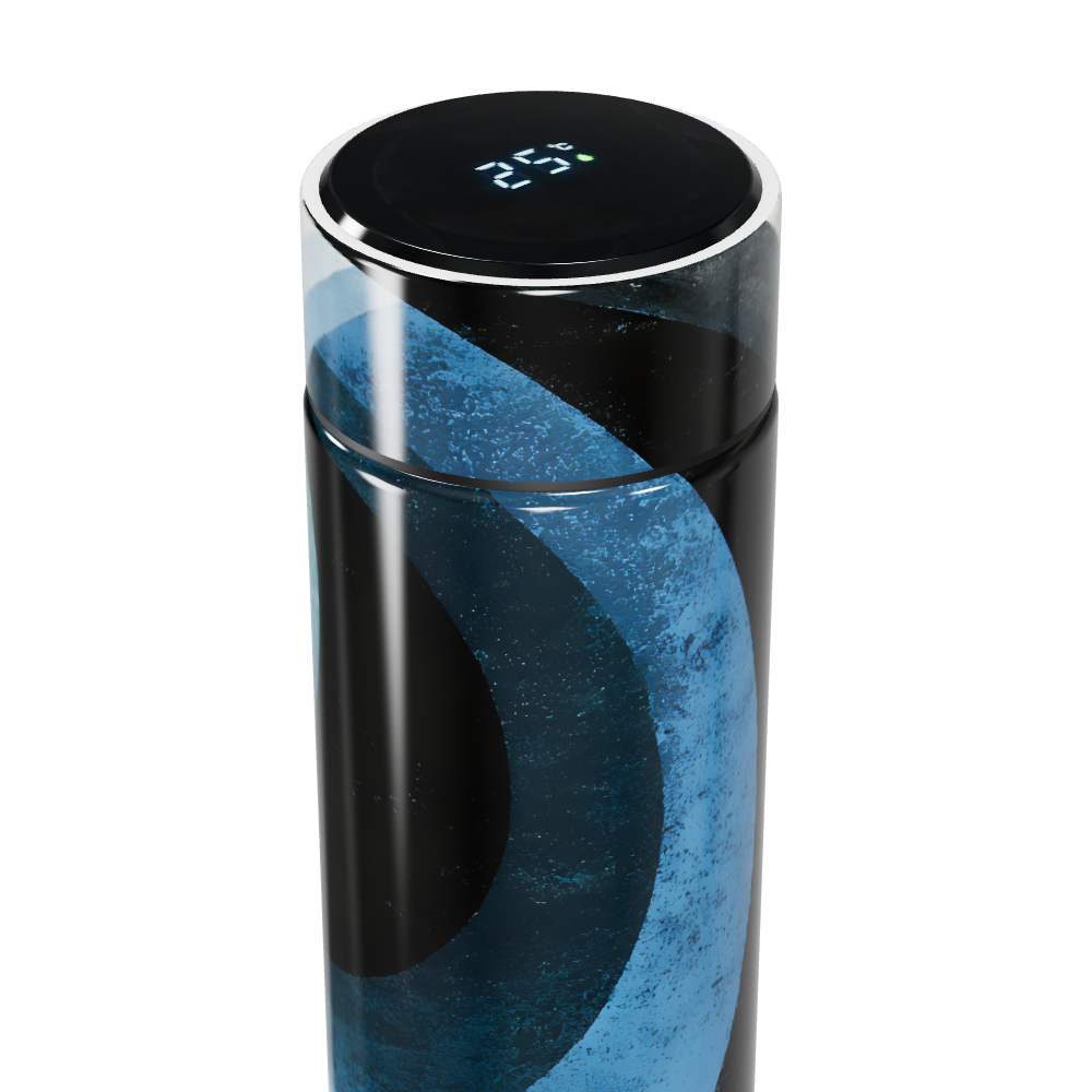 Garrafa Térmica Touch - Azul Preto com Design Moderno