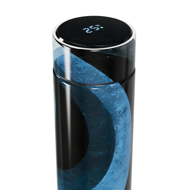 Garrafa Térmica Touch - Azul Preto com Design Moderno