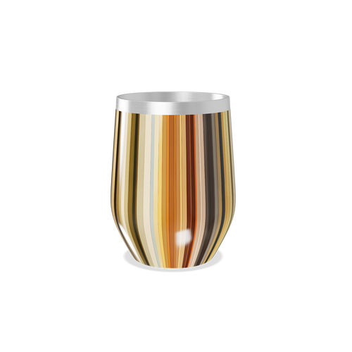 Copo Térmico Slim - Listrado Multicolorido Aço