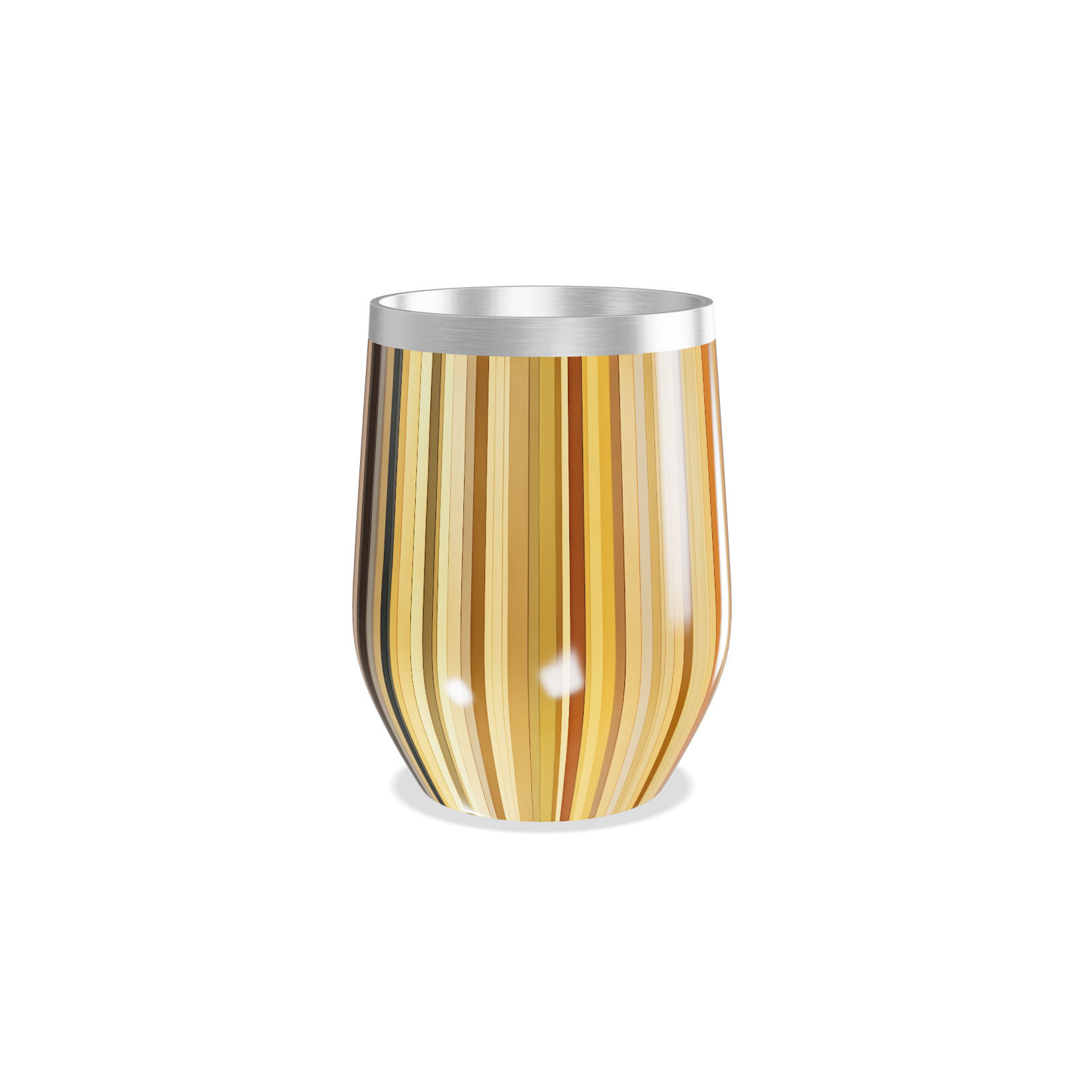 Copo Térmico Slim - Listrado Multicolorido Aço