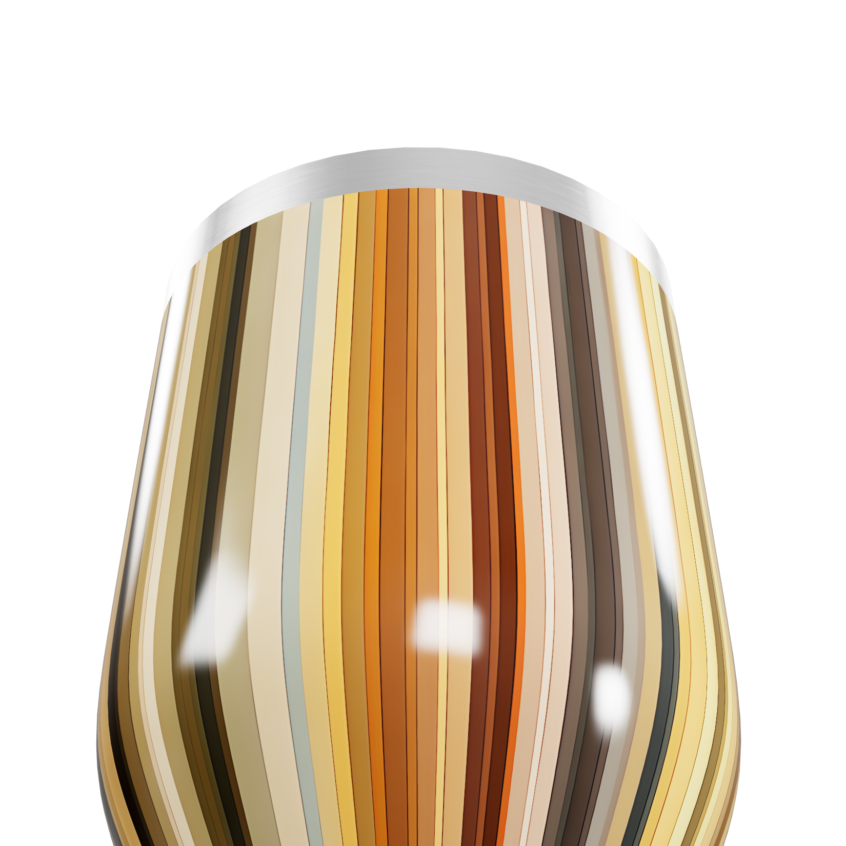 Copo Térmico Slim - Listrado Multicolorido Aço