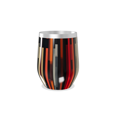 Copo Térmico Slim - Listras Coloridas Inox