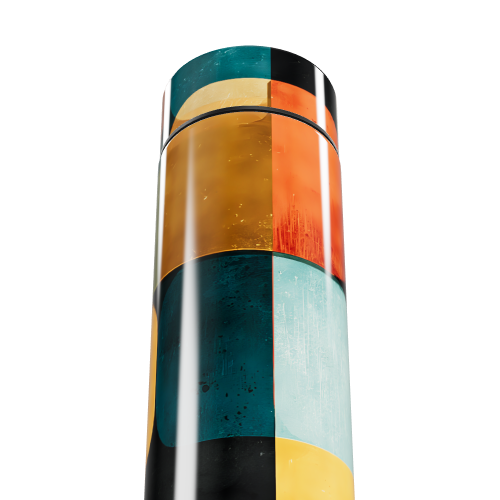 Garrafa Térmica Touch - Colorida com Estampa Geométrica