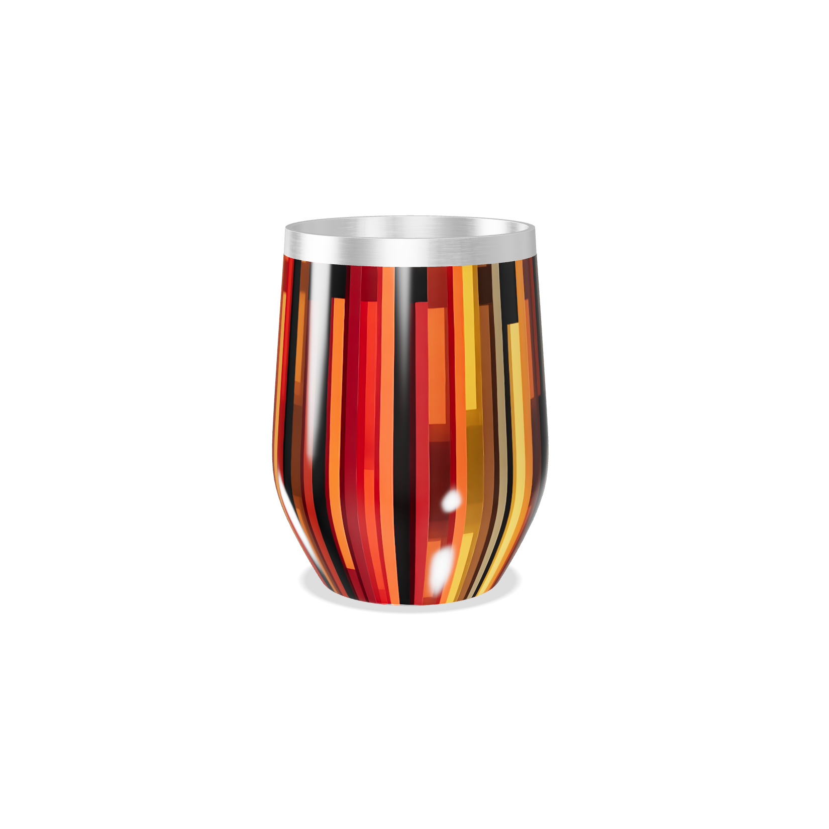 Copo Térmico Slim - Listras Coloridas Inox