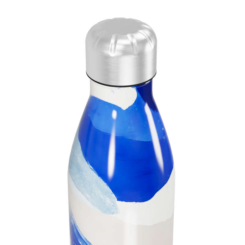 Garrafa Inox - Azul com Estampa Artística