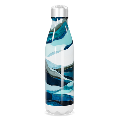 Garrafa Inox - Estampa Ondas Azul
