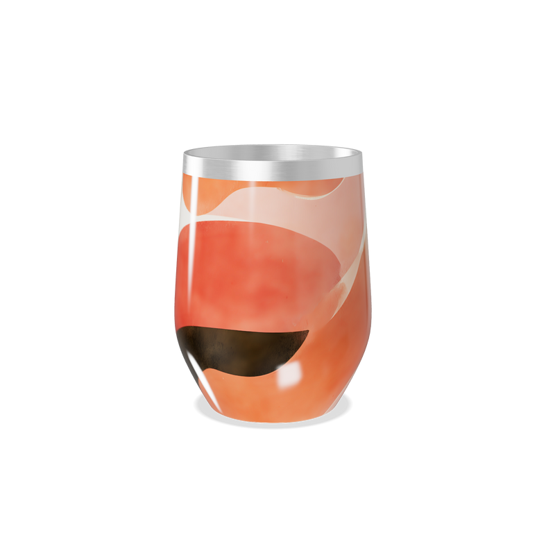 Copo Térmico Slim - Estampa Abstrata Laranja