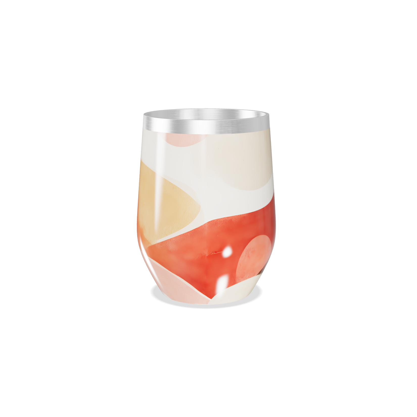 Copo Térmico Slim - Estampa Abstrata Laranja