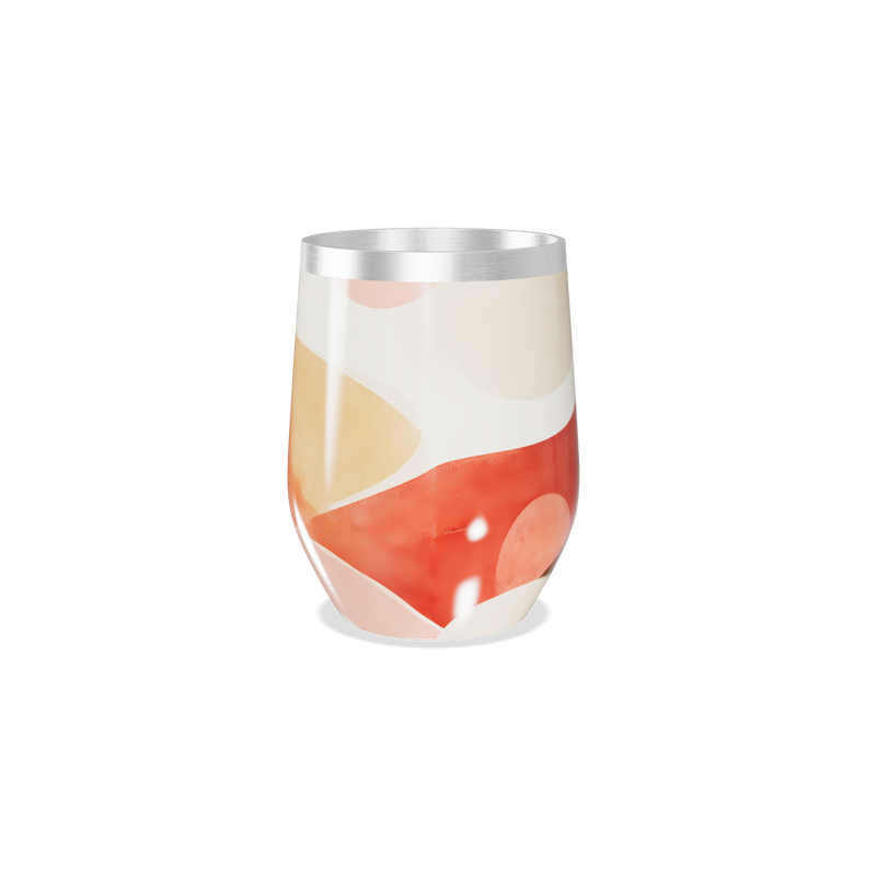 Copo Térmico Slim - Estampa Abstrata Laranja