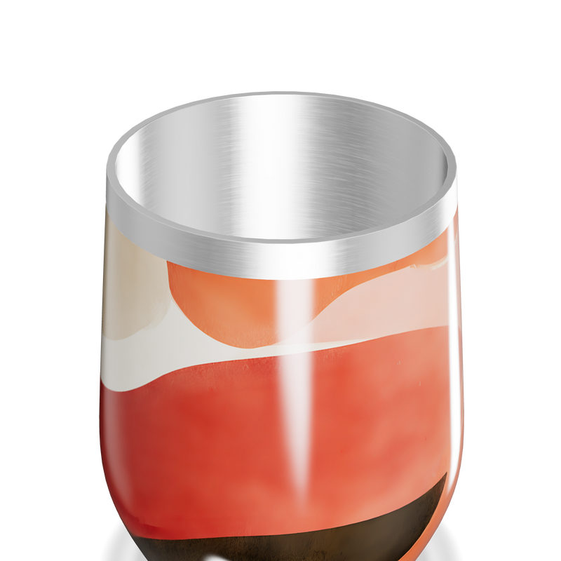 Copo Térmico Slim - Estampa Abstrata Laranja