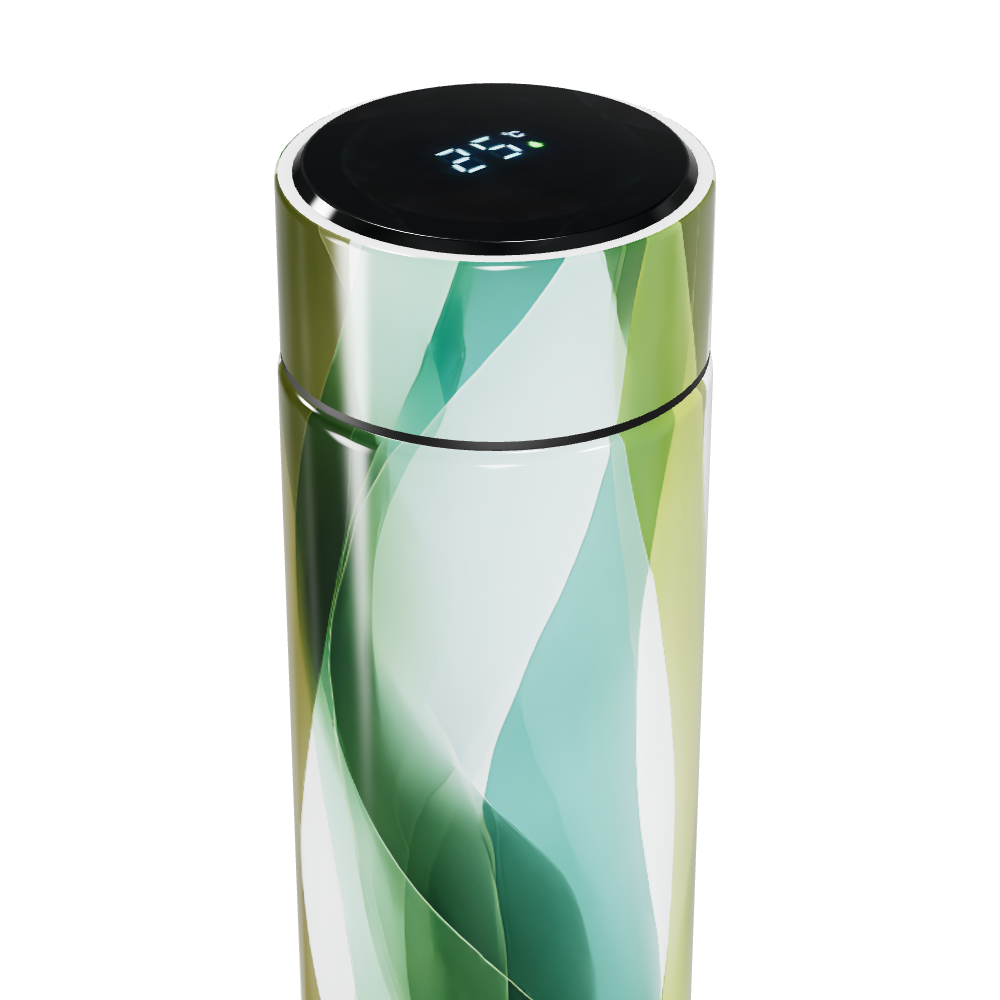 Garrafa Térmica Touch - Verde Estampada