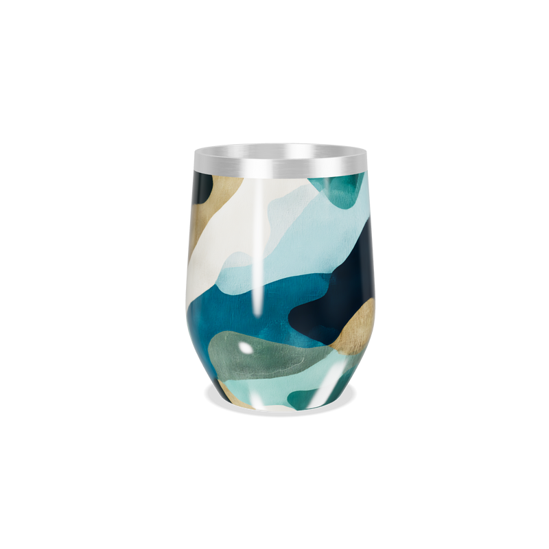 Copo Térmico Slim - Estampa Abstrata Colorida