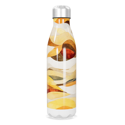 Garrafa Inox - Estampa Ondas Coloridas