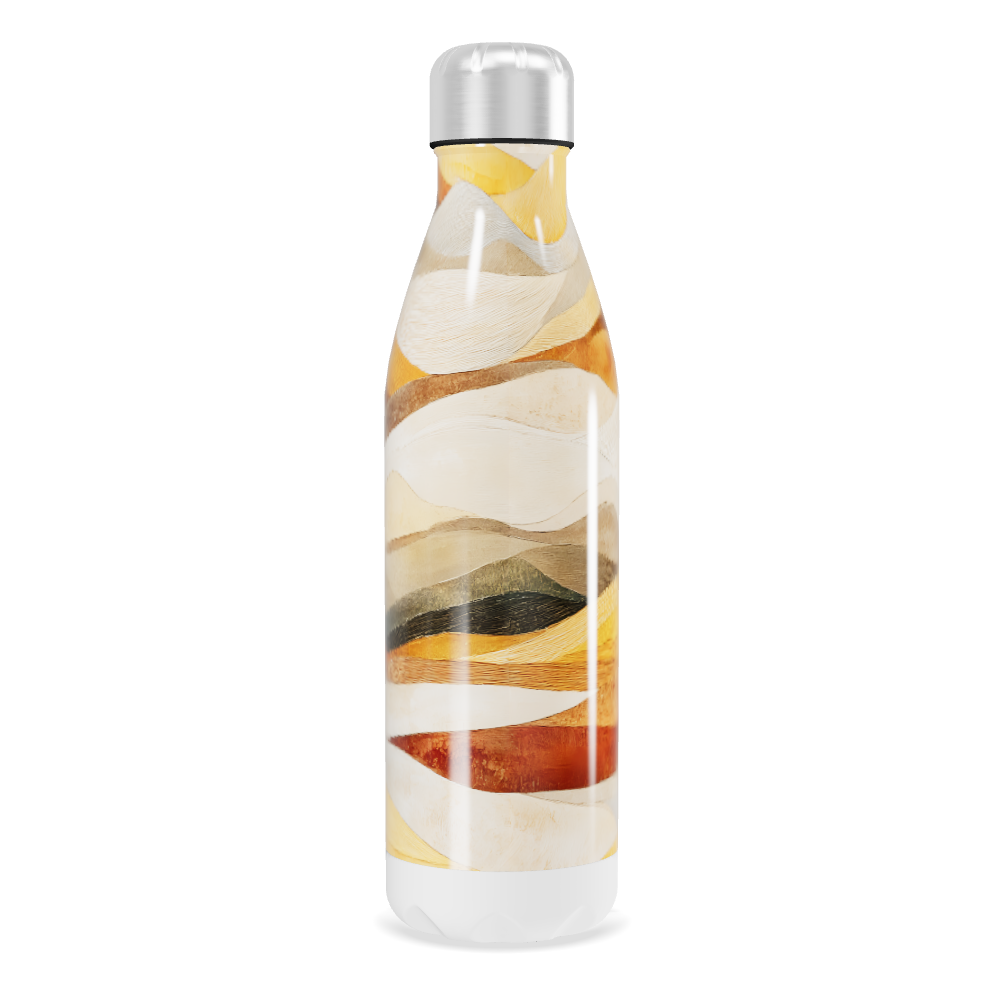 Garrafa Inox - Estampa Ondas Coloridas