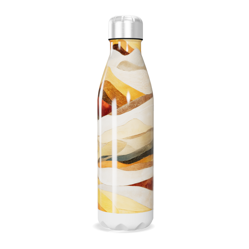 Garrafa Inox - Estampa Ondas Coloridas