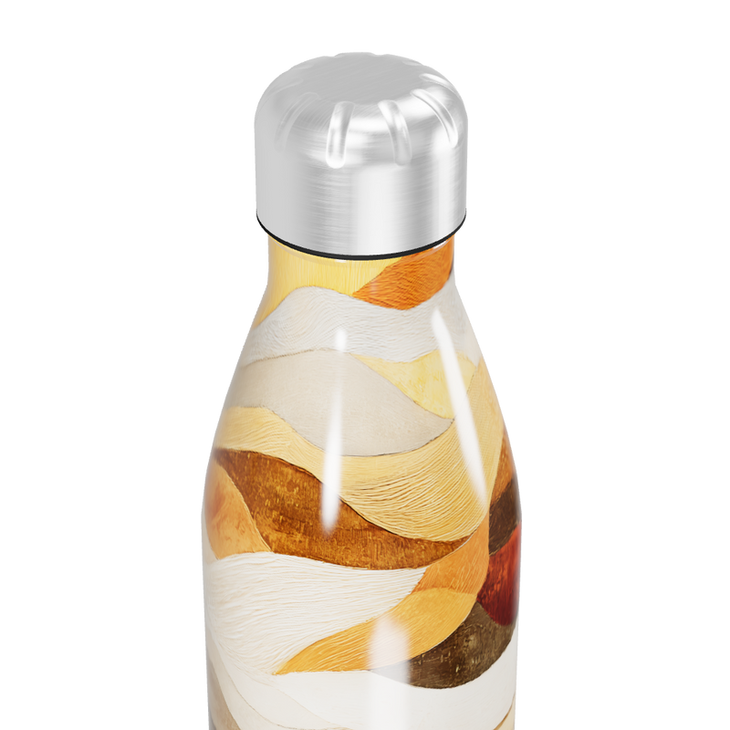 Garrafa Inox - Estampa Ondas Coloridas