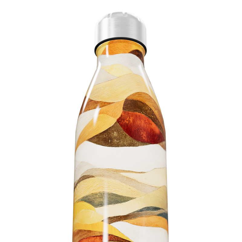 Garrafa Inox - Estampa Ondas Coloridas