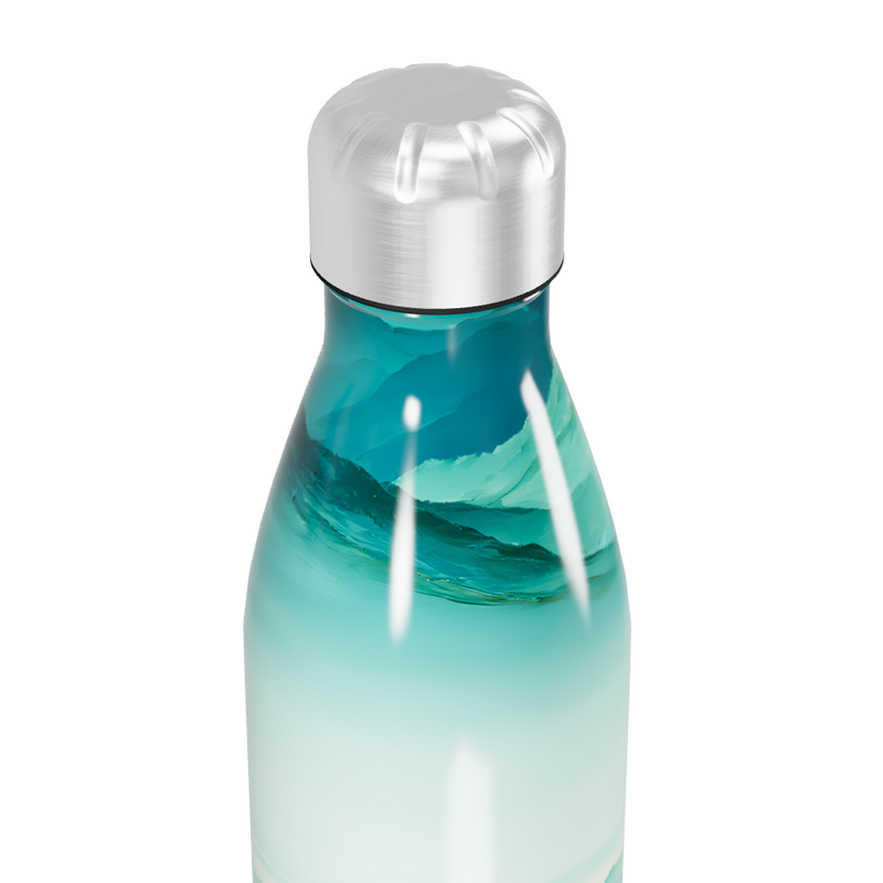 Garrafa Inox - Azul com Estampa Montanhas