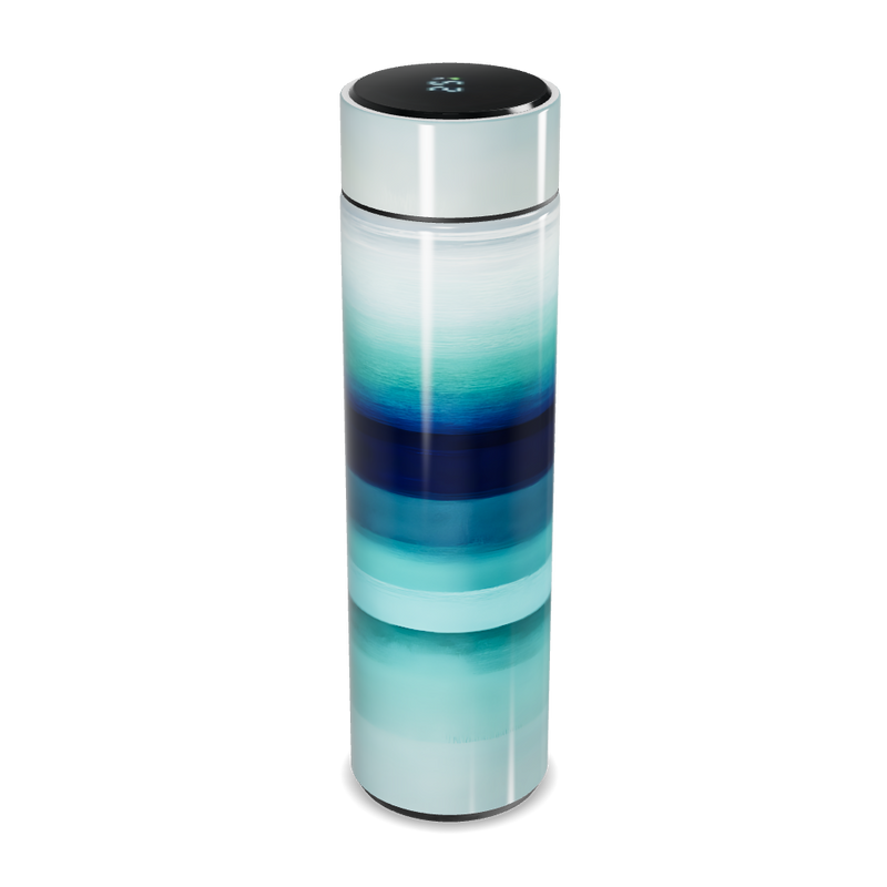 Garrafa Térmica Touch Azul - Listras Modernas