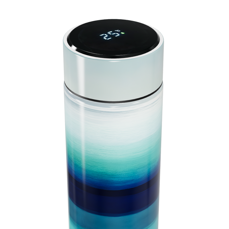 Garrafa Térmica Touch Azul - Listras Modernas