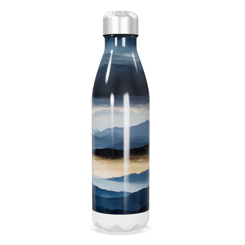 Garrafa Inox - Estampa Montanhas Azul