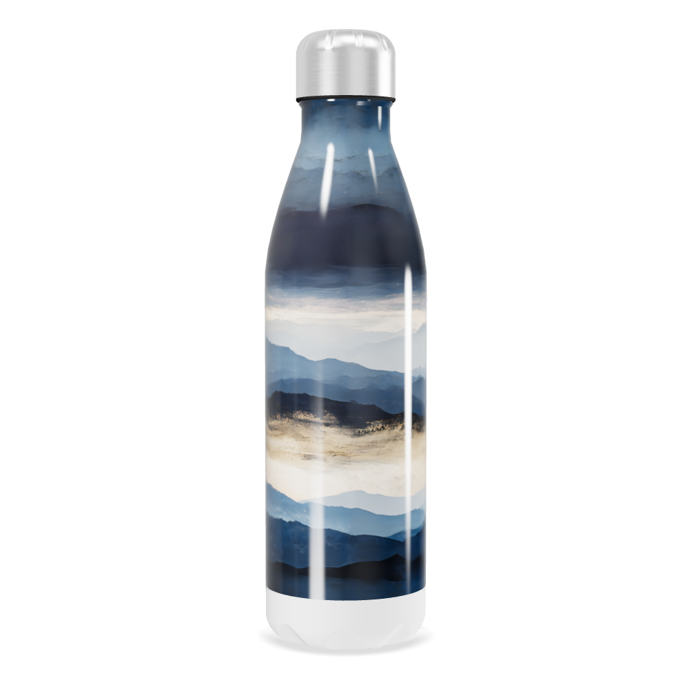 Garrafa Inox - Estampa Montanhas Azul