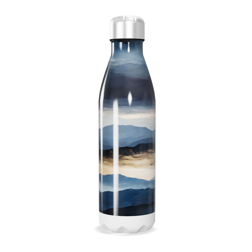 Garrafa Inox - Estampa Montanhas Azul