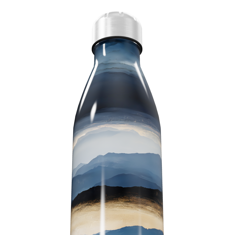 Garrafa Inox - Estampa Montanhas Azul