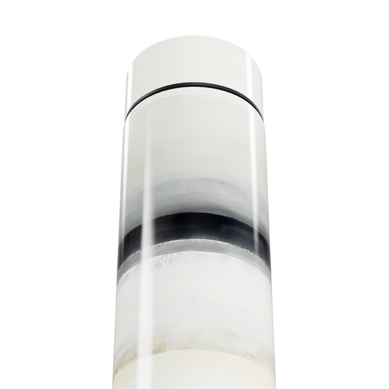 Garrafa Térmica Touch - Listrada Preta e Branca