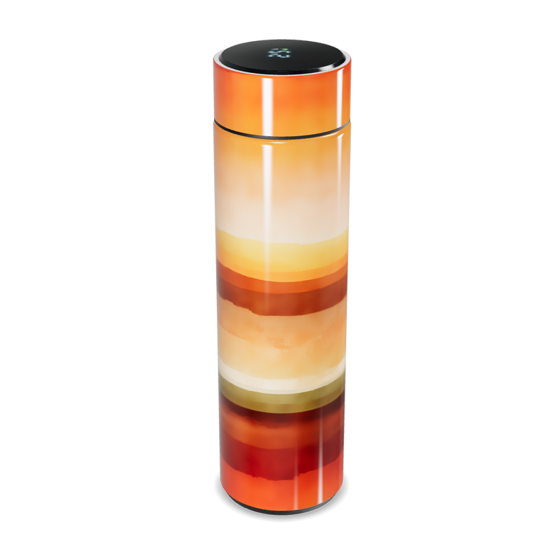 Garrafa Térmica Touch - Listras Laranja