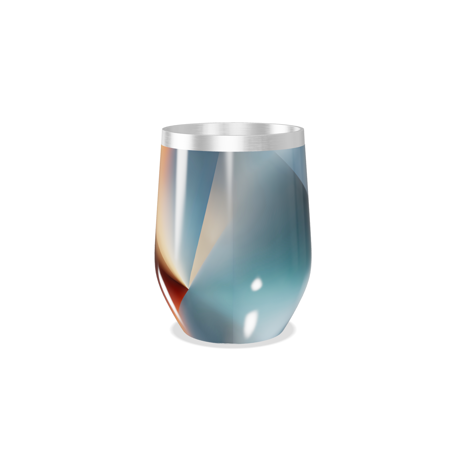 Copo Térmico Slim - Degradê Azul aço inox