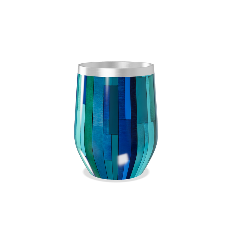 Copo Térmico Slim - Azul Listrado Inox