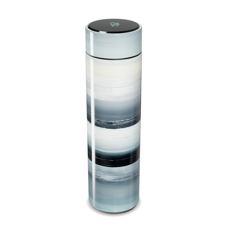 Garrafa Térmica Touch - Listras Azul e Branca