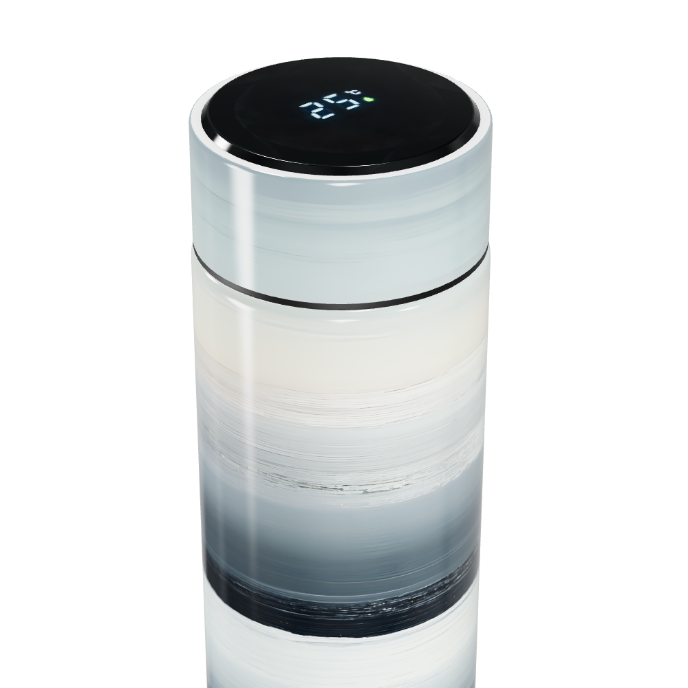 Garrafa Térmica Touch - Listras Azul e Branca