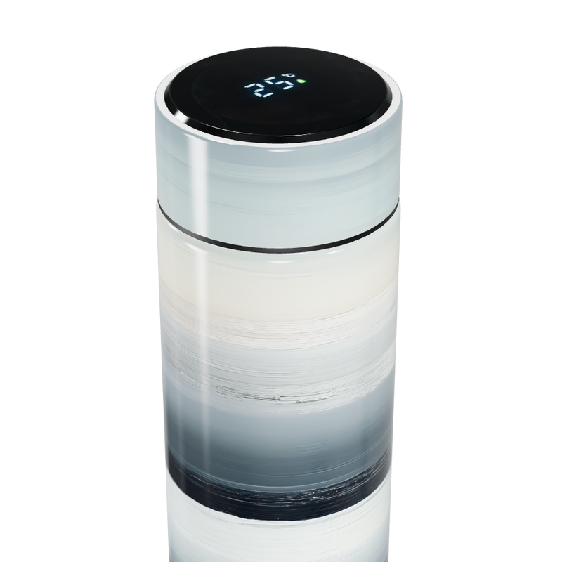 Garrafa Térmica Touch - Listras Azul e Branca