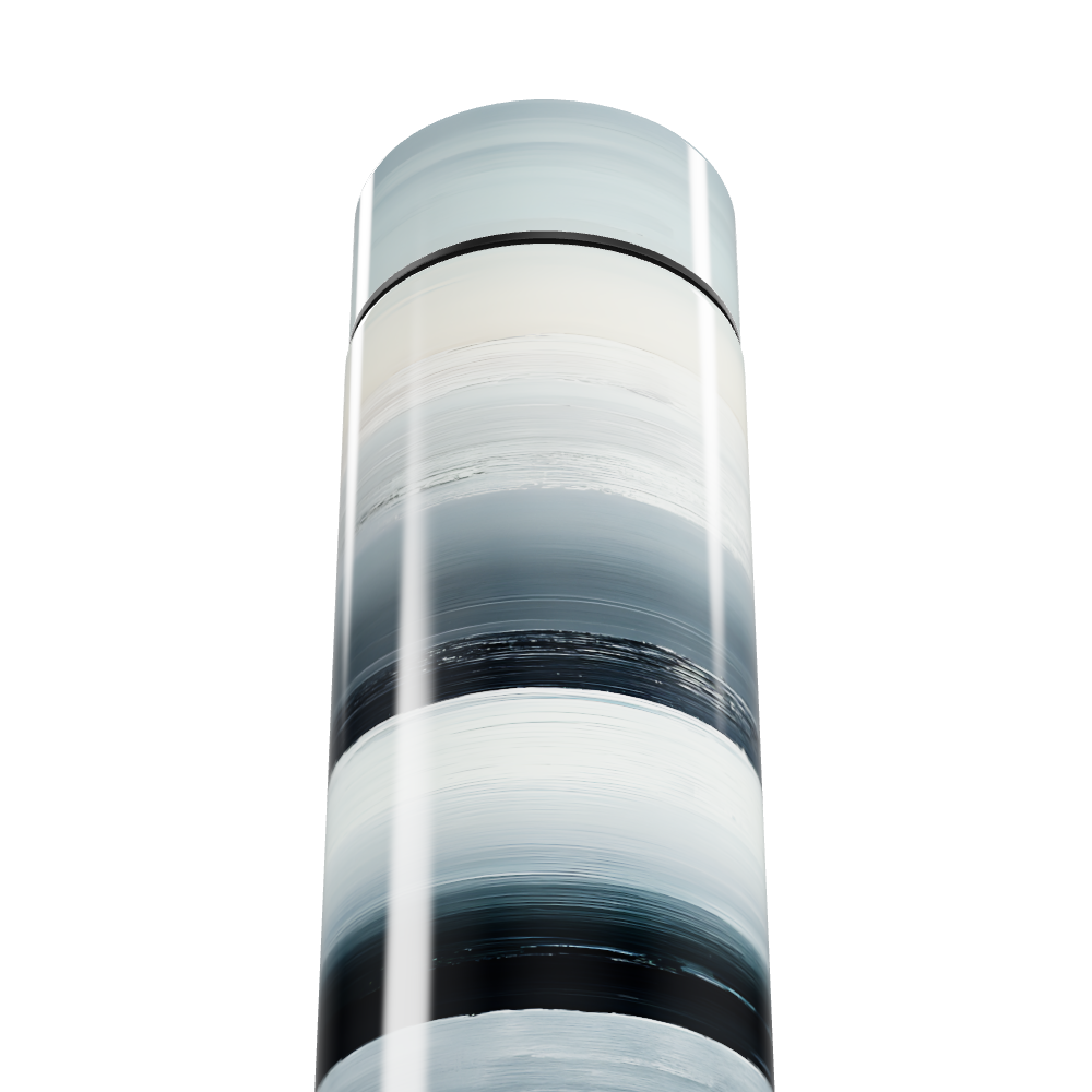 Garrafa Térmica Touch - Listras Azul e Branca