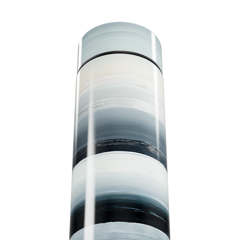 Garrafa Térmica Touch - Listras Azul e Branca