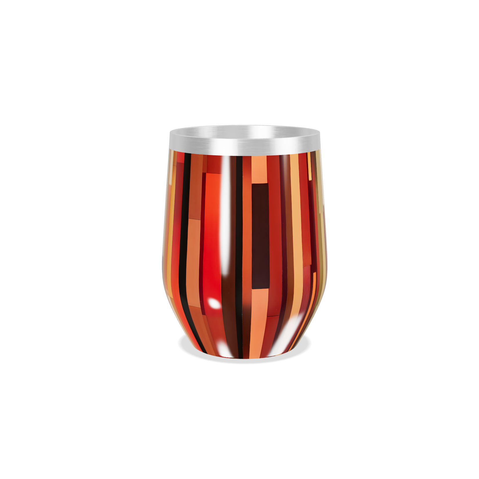 Copo Térmico Slim - Listrado Colorido Aço Inox