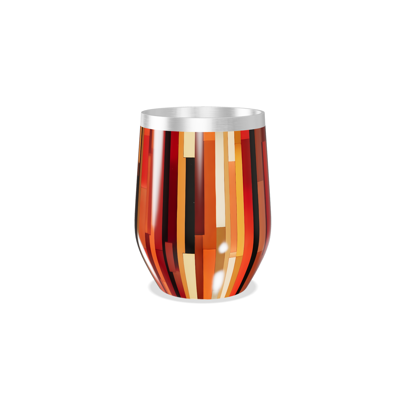 Copo Térmico Slim - Listrado Colorido Aço Inox