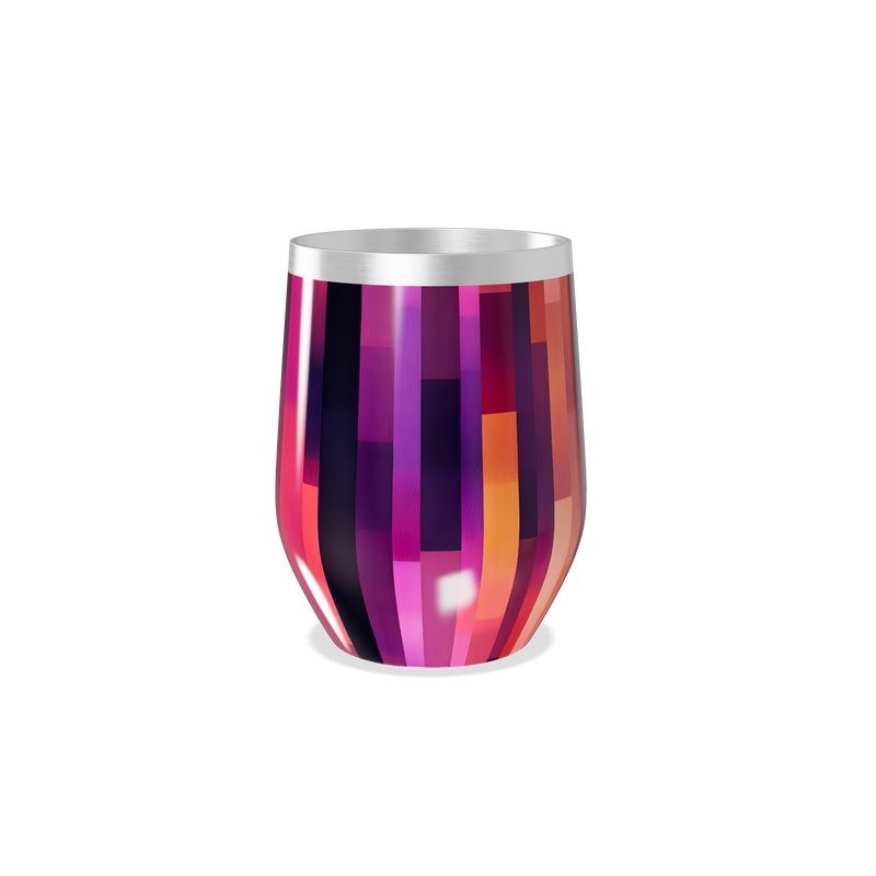 Copo Térmico Slim - Colorido Geométrico Aço