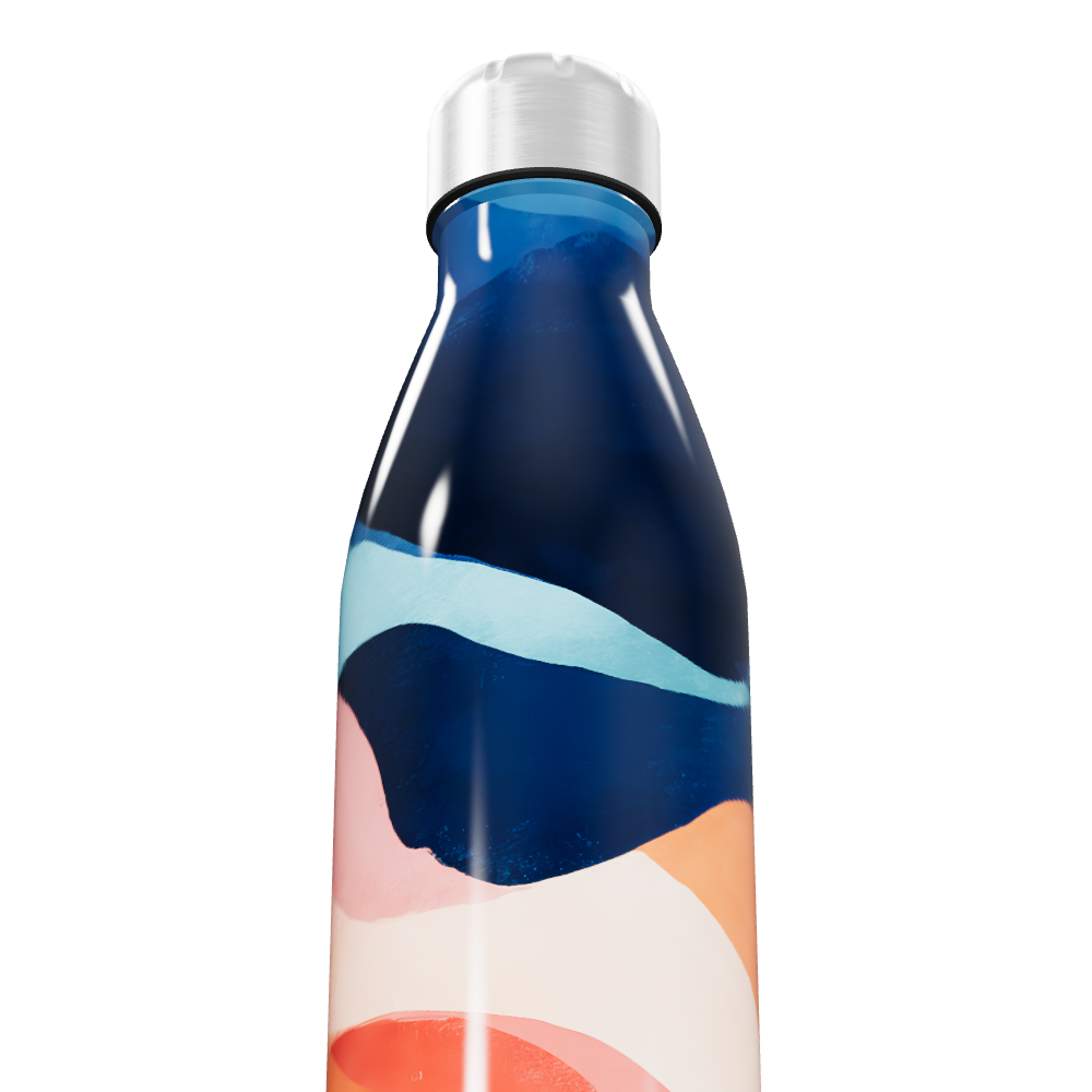 Garrafa Inox - Estampa Colorida Abstrata