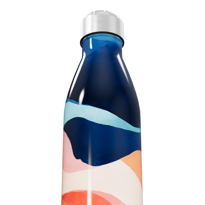 Garrafa Inox - Estampa Colorida Abstrata