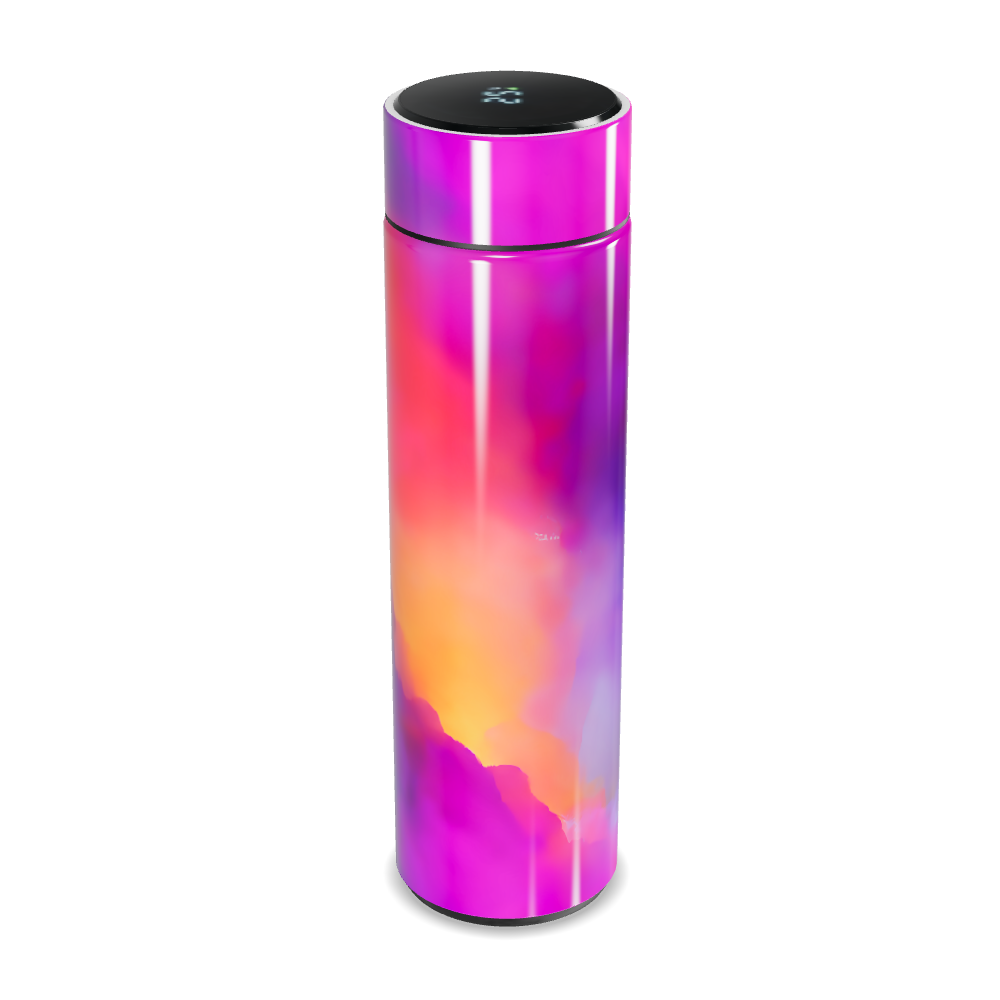 Garrafa Térmica Touch - Rosa com Display LED