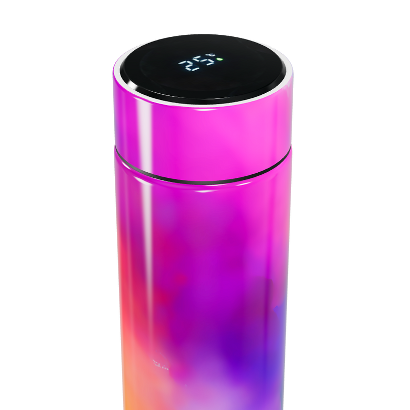 Garrafa Térmica Touch - Rosa com Display LED