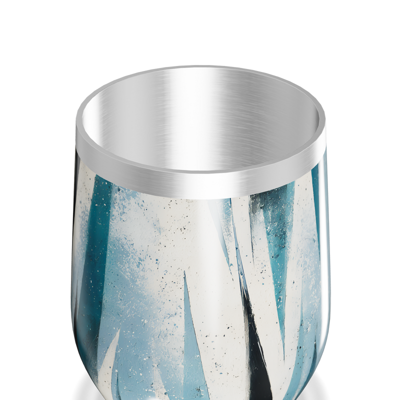 Copo Térmico Slim - Azul com Estampa Geométrica